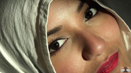 Beautiful Eyes, White Hijab, Viva Athena, Arab Girl Unveils free video